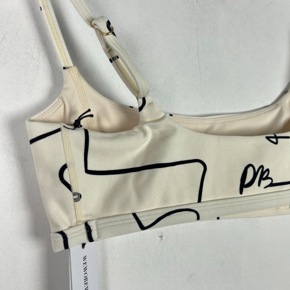 NWT WeWoreWhat Cami Bra Top Scribbles Off White Size Small S NEW - Picture 10 of 11